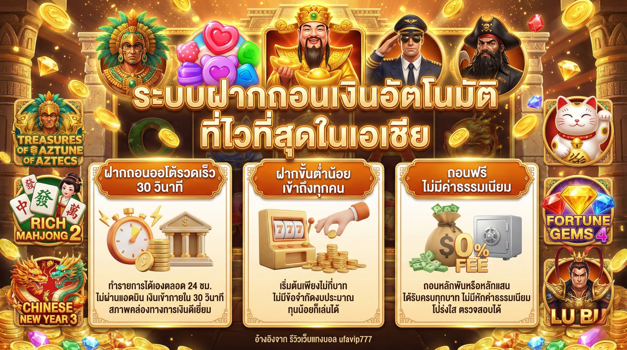 ufavip777 ระบบฝากถอนเงินอัตโนมัติที่ไวที่สุดในเอเชีย