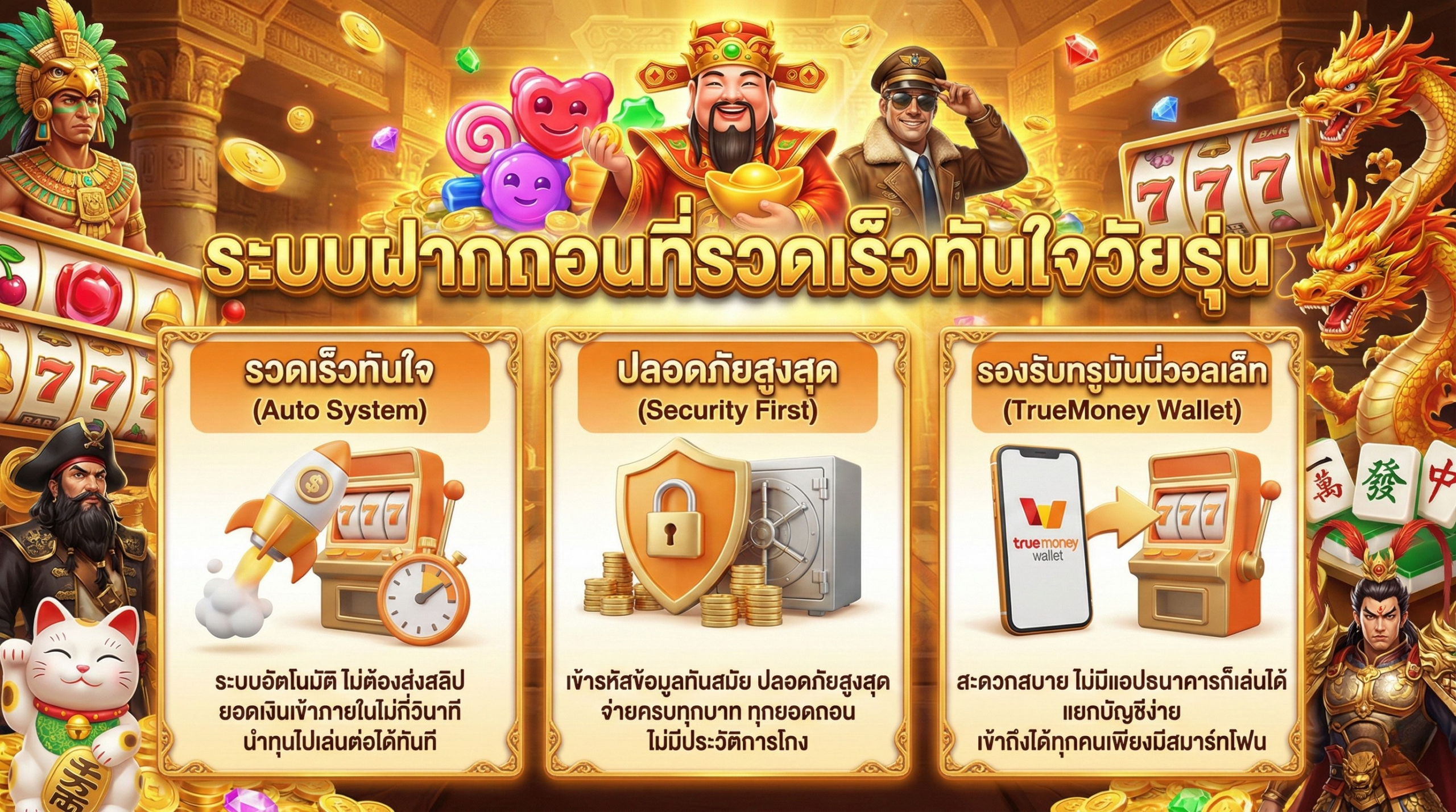 ระบบฝากถอนที่รวดเร็วทันใจ เว็บสล็อต betflik68