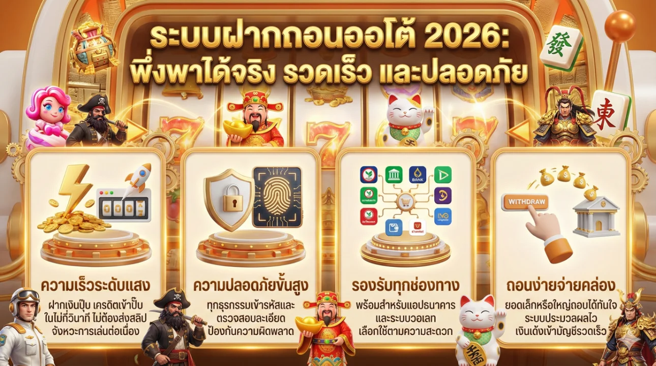 รีวิวระบบฝากถอนออโต้ sagame88