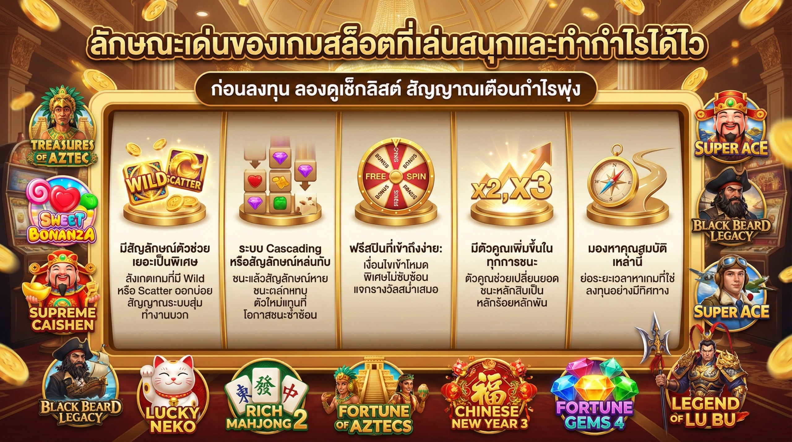 เกมสล็อตที่เล่นสนุกและทำกำไรได้ไว
