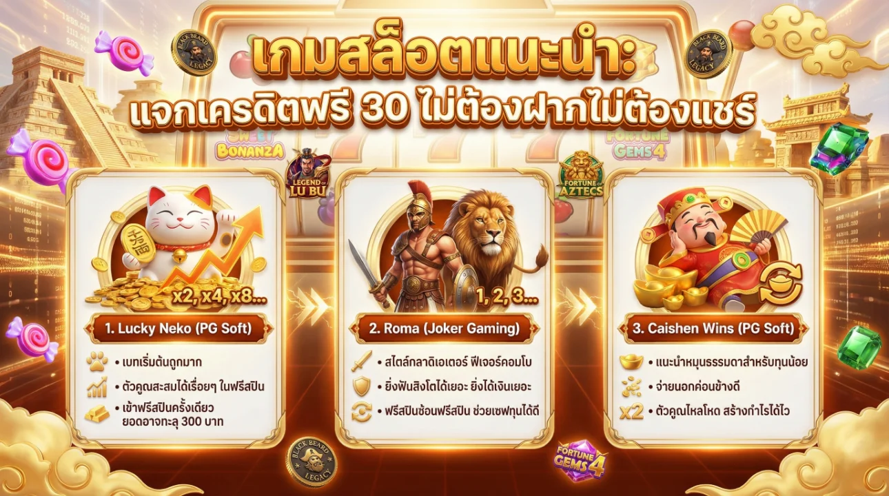 เครดิตฟรี 30 ล่าสุด วันนี้