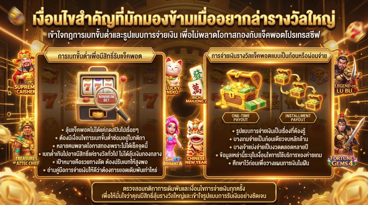 กติกาคว้าแจ็คพอตใหญ่