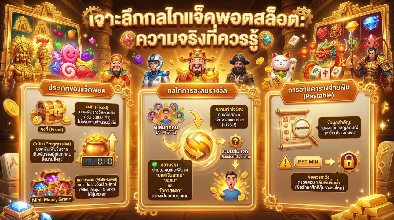 กลไกและประเภทของแจ็คพอตสล็อต