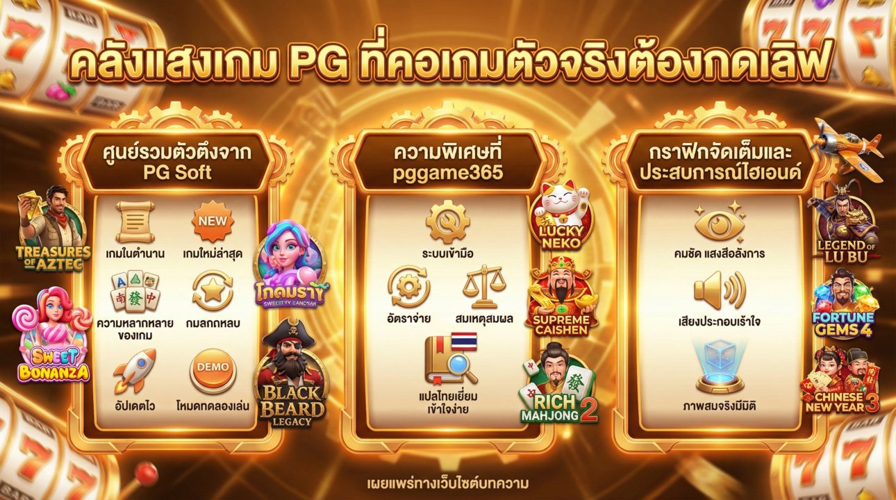 คลังแสงเกม PG กราฟิกจัดเต็ม