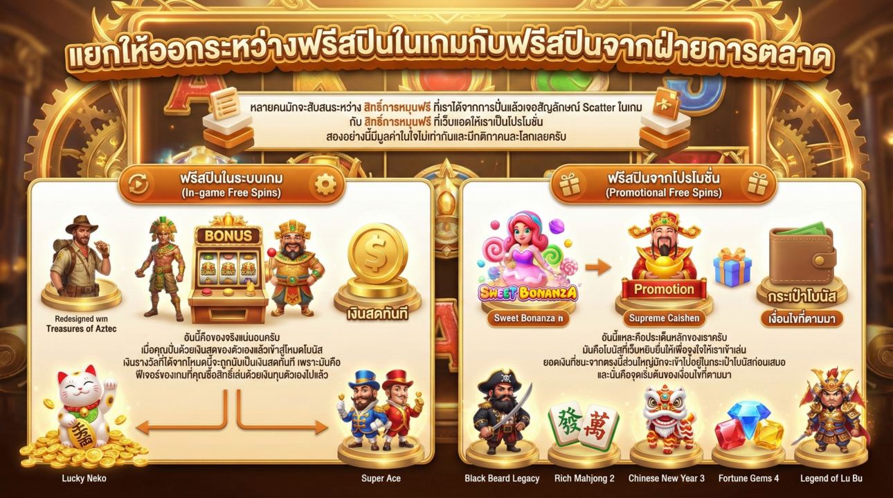 ความแตกต่างของฟรีสปิน
