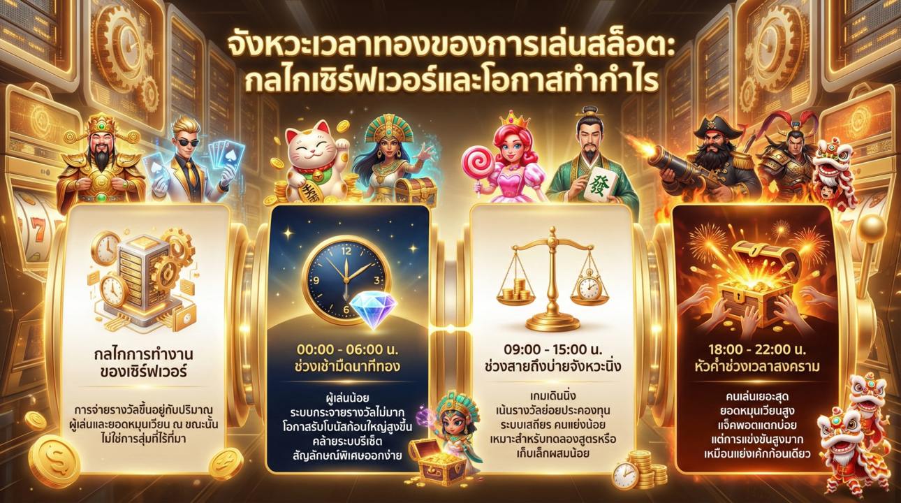 คัมภีร์เวลาทอง เจาะจังหวะเซิร์ฟเวอร์สล็อต