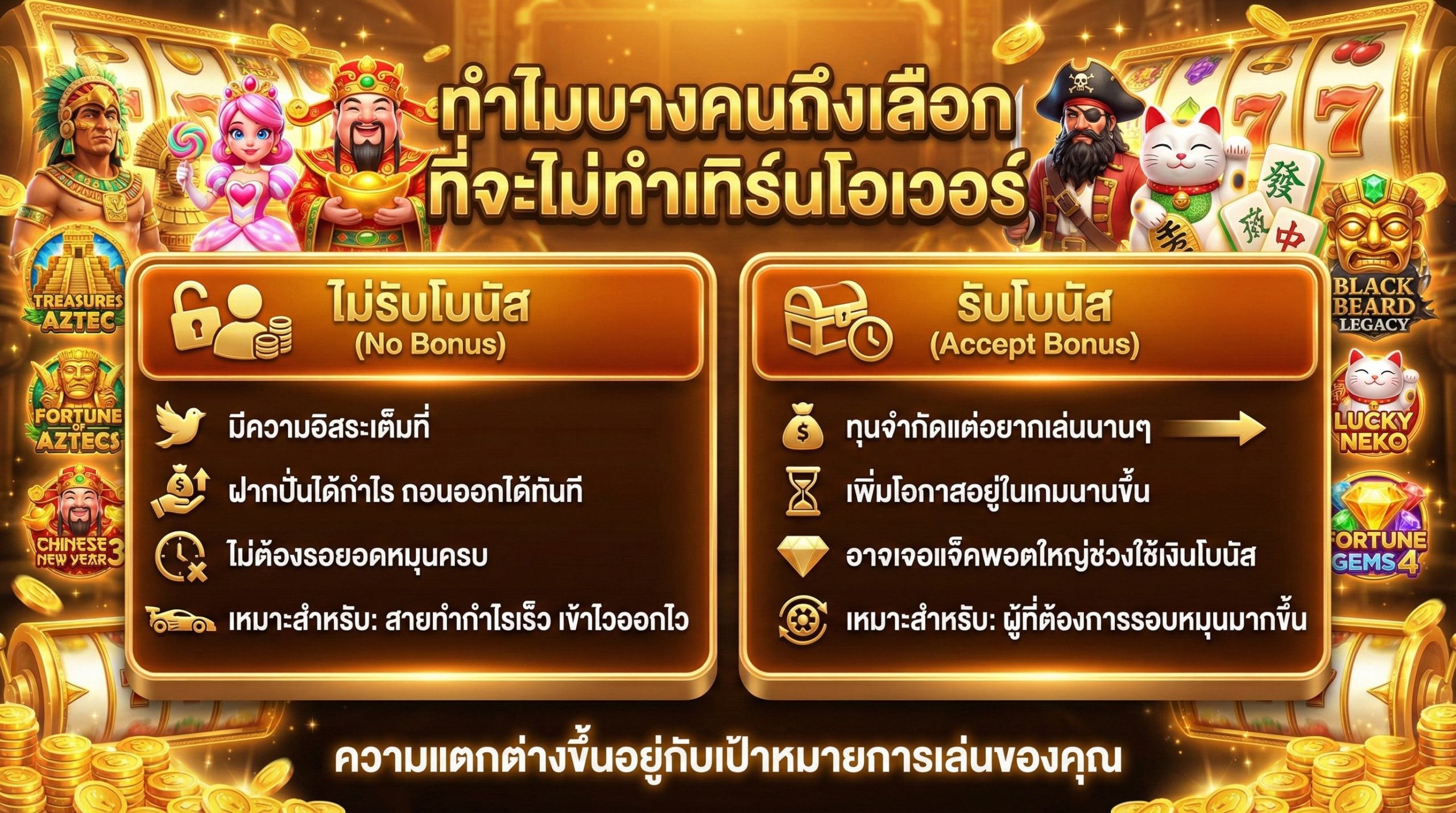 ทางเลือกนักปั่น รับโบนัส หรือ ไม่รับโบนัส