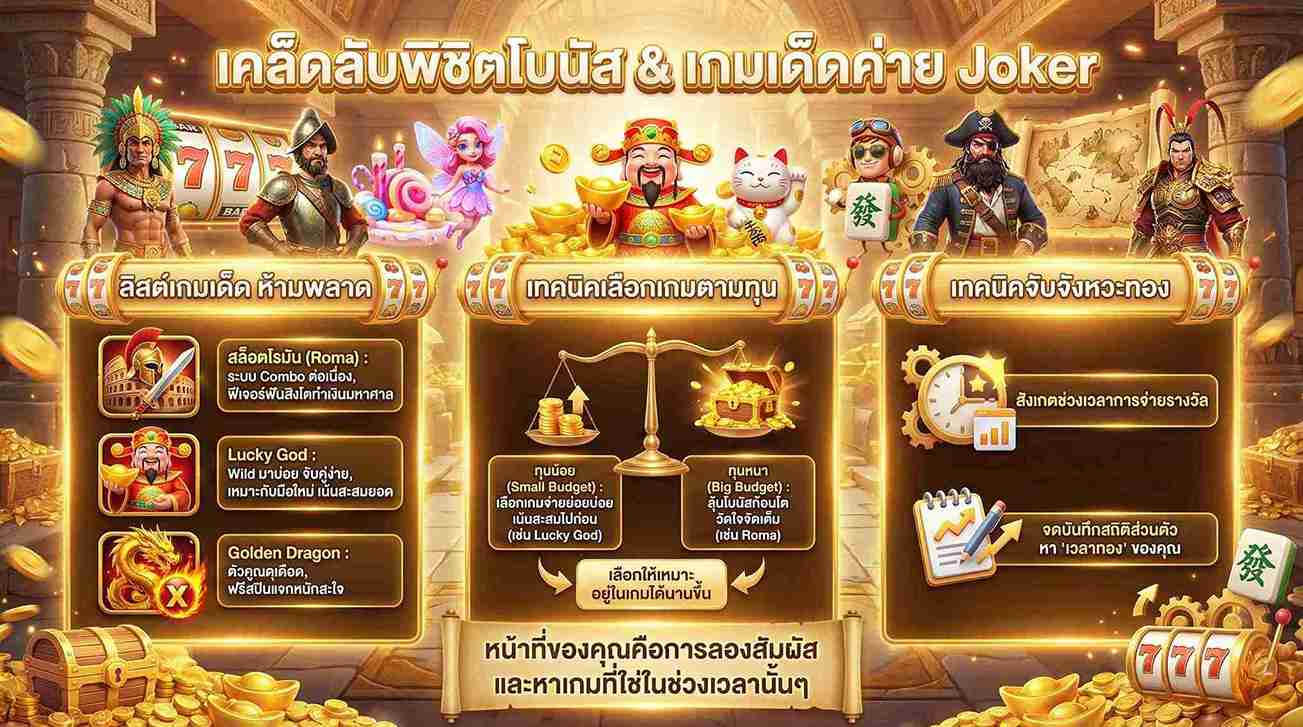 พิชิตโบนัสเกมเด็ดค่าย Joker