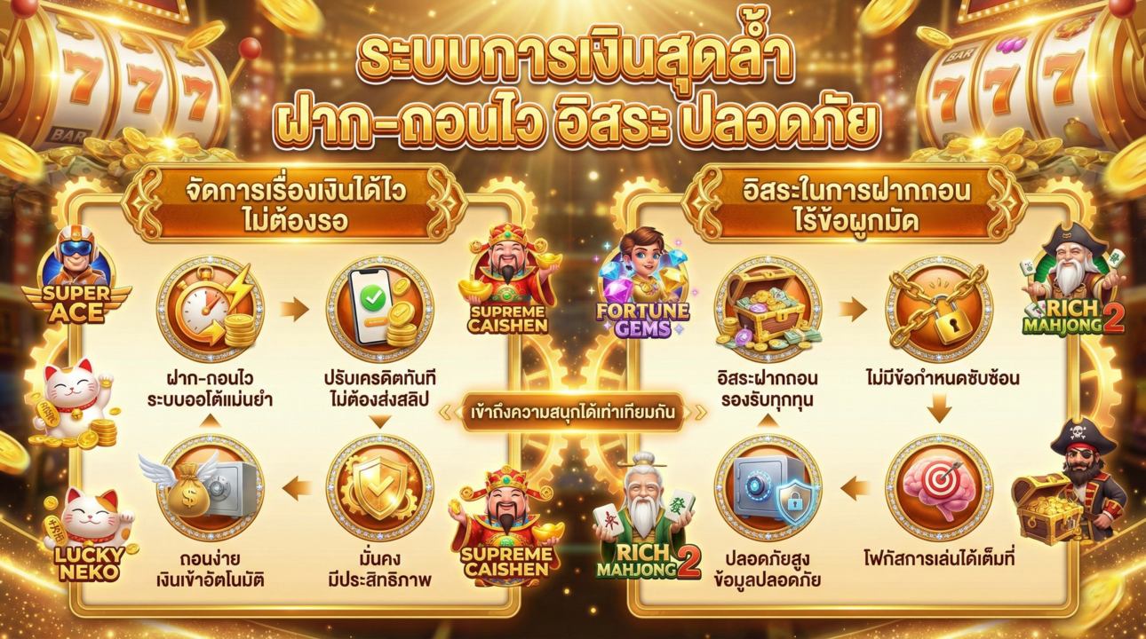 ระบบการเงินไว ฝาก-ถอนอิสระ