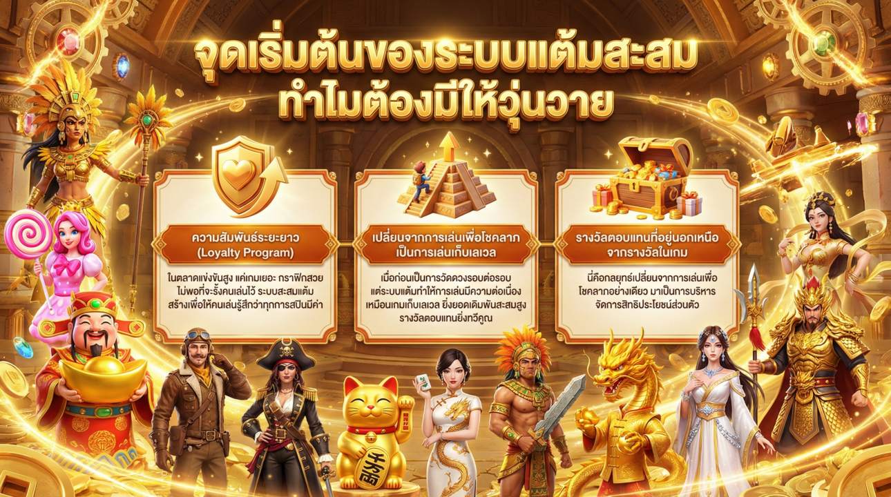 ระบบสะสมแต้ม เปลี่ยนยอดเล่นเป็นรางวัล