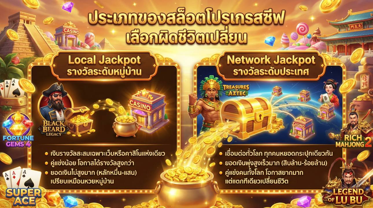 รู้จักสล็อตแจ็คพอต 2 ประเภท