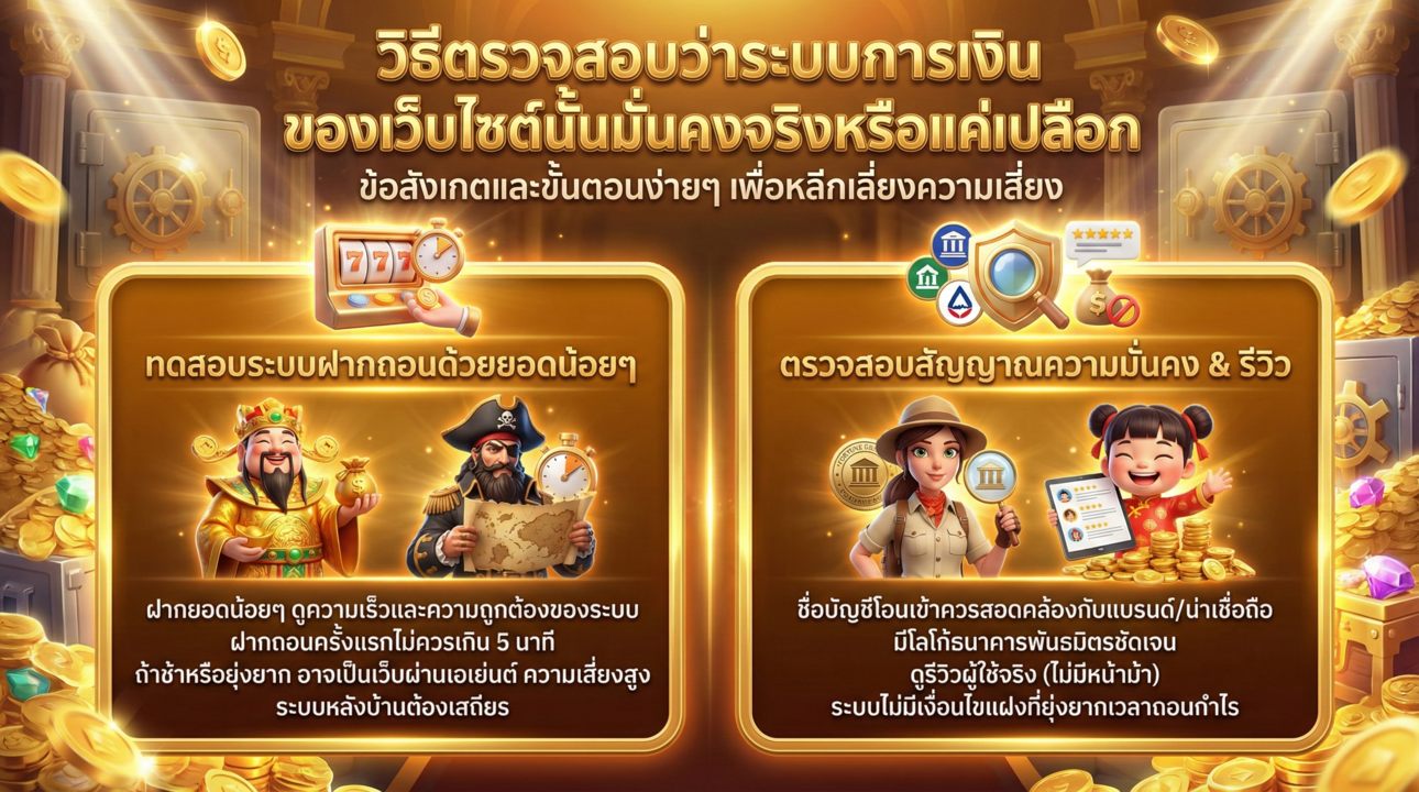 วิธีดูเว็บตรง เช็กความมั่นคงทางการเงิน