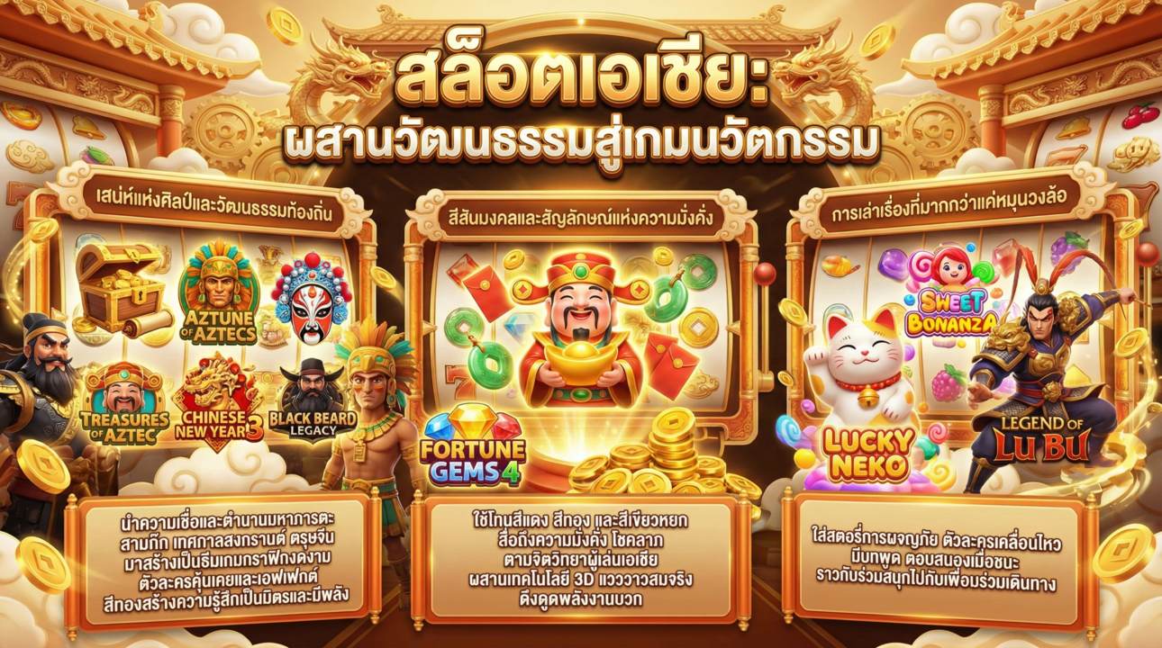 สล็อตเอเชีย ผสานวัฒนธรรมสู่เกมนวัตกรรม