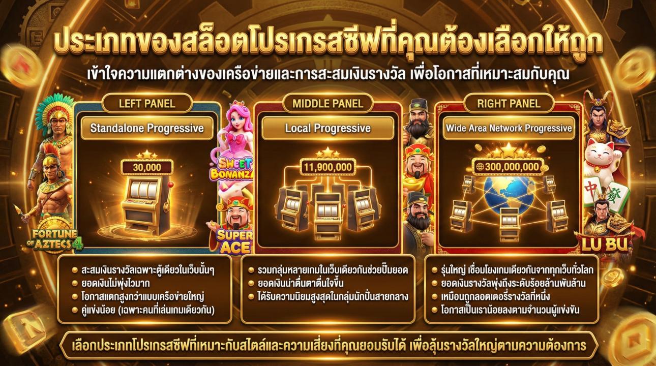 เจาะลึกสล็อตโปรเกรสซีฟ 3 แบบ