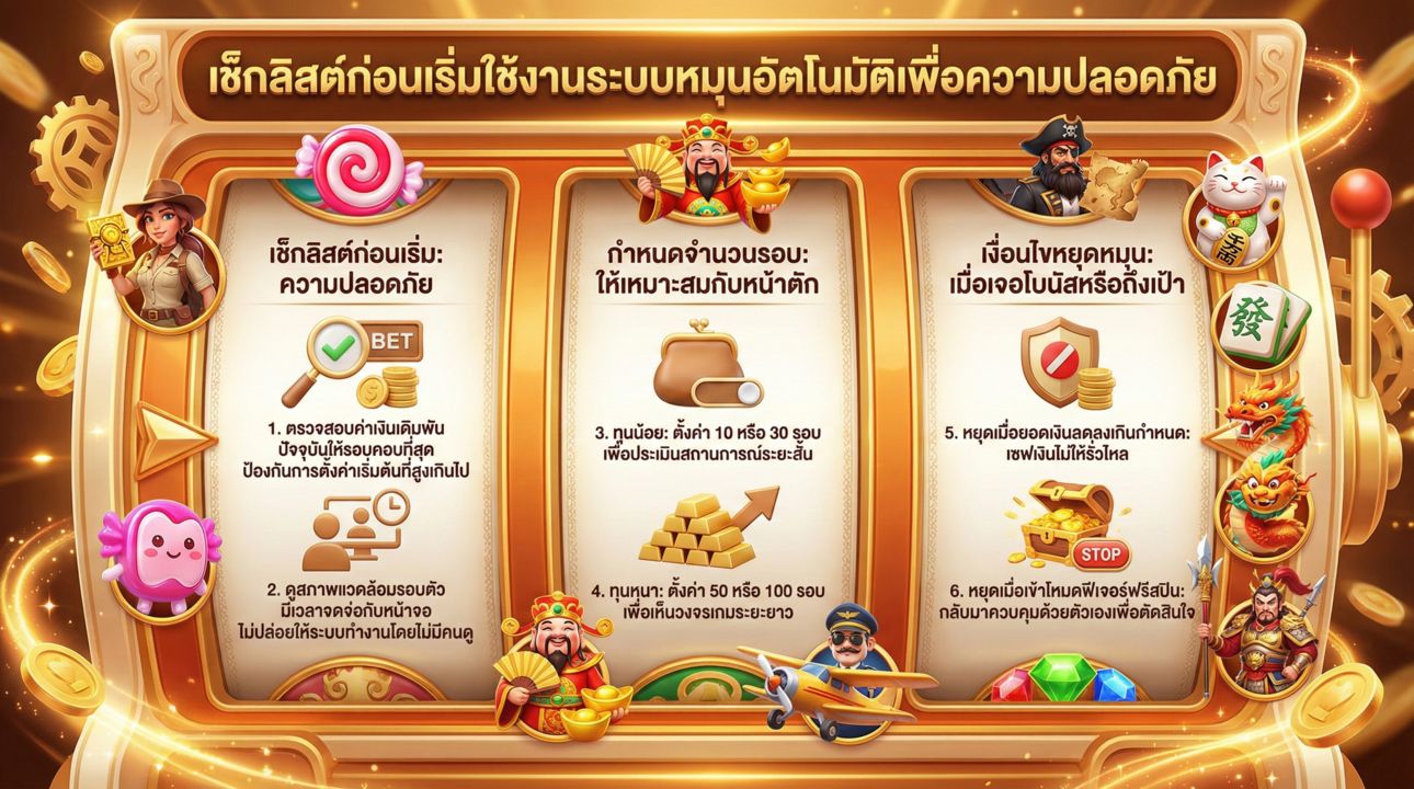เช็กลิสต์และวิธีตั้งค่าระบบหมุนอัตโนมัติให้ปลอดภัย
