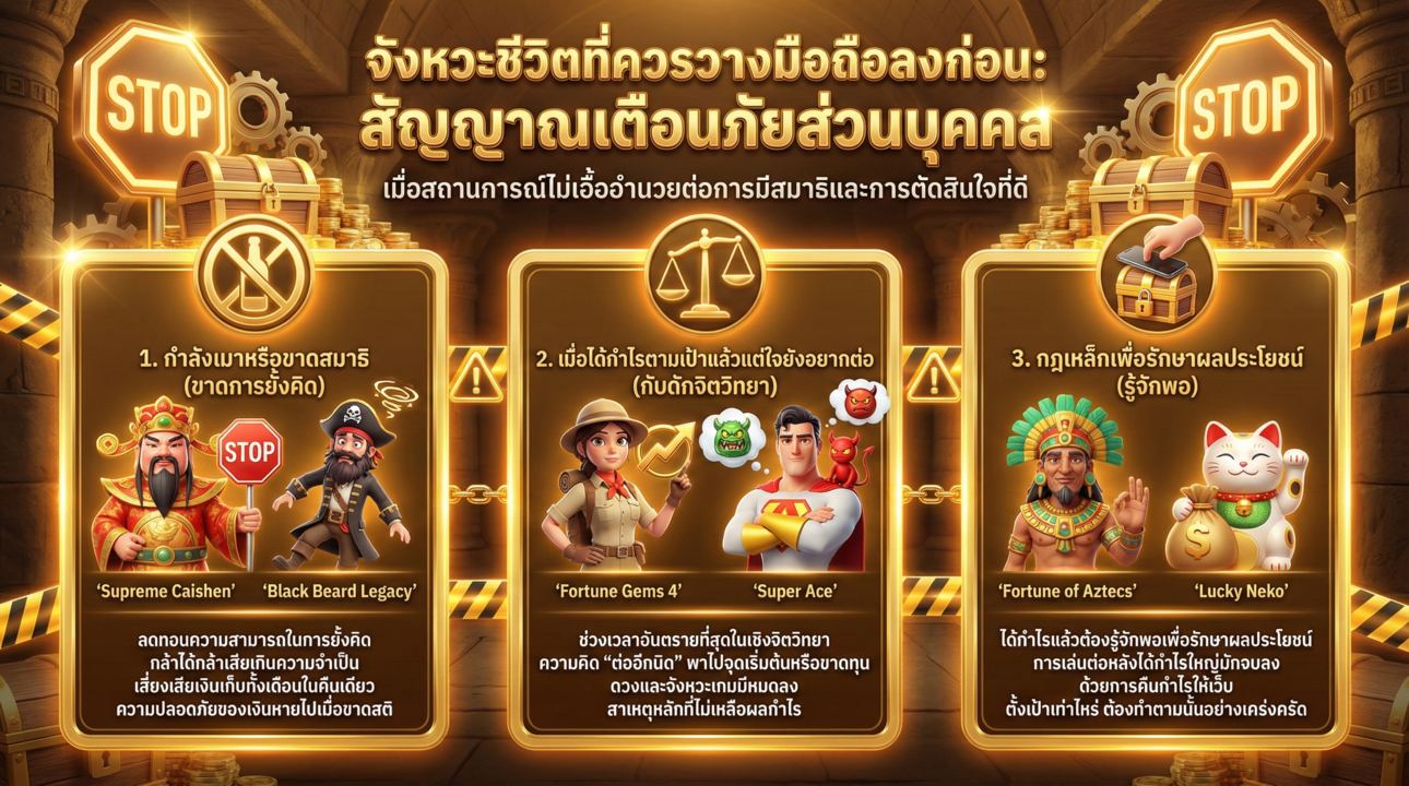 เตือนสติ! จังหวะชีวิตที่ควรหยุดเล่นทันที