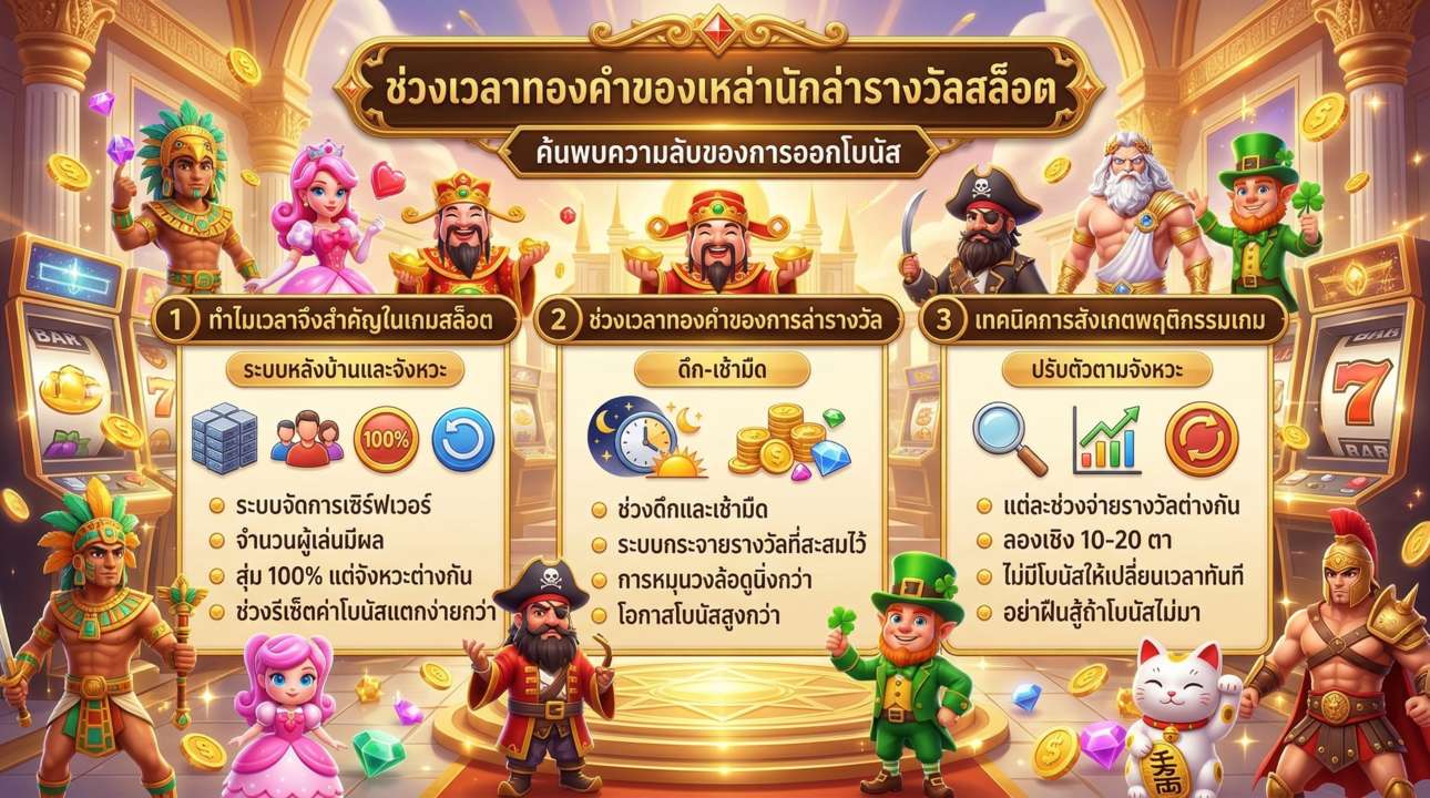 ความลับช่วงเวลาทองคำ สล็อตโบนัสแตก