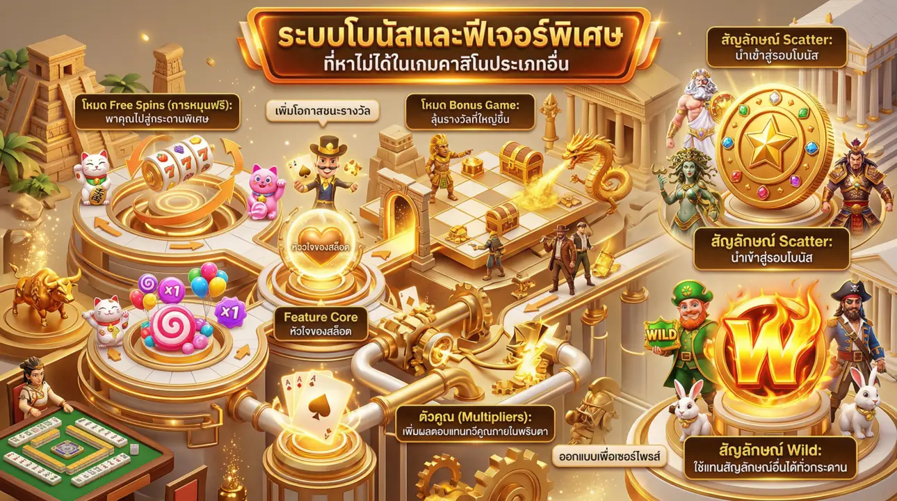 ระบบโบนัสและฟีเจอร์พิเศษของสล็อต