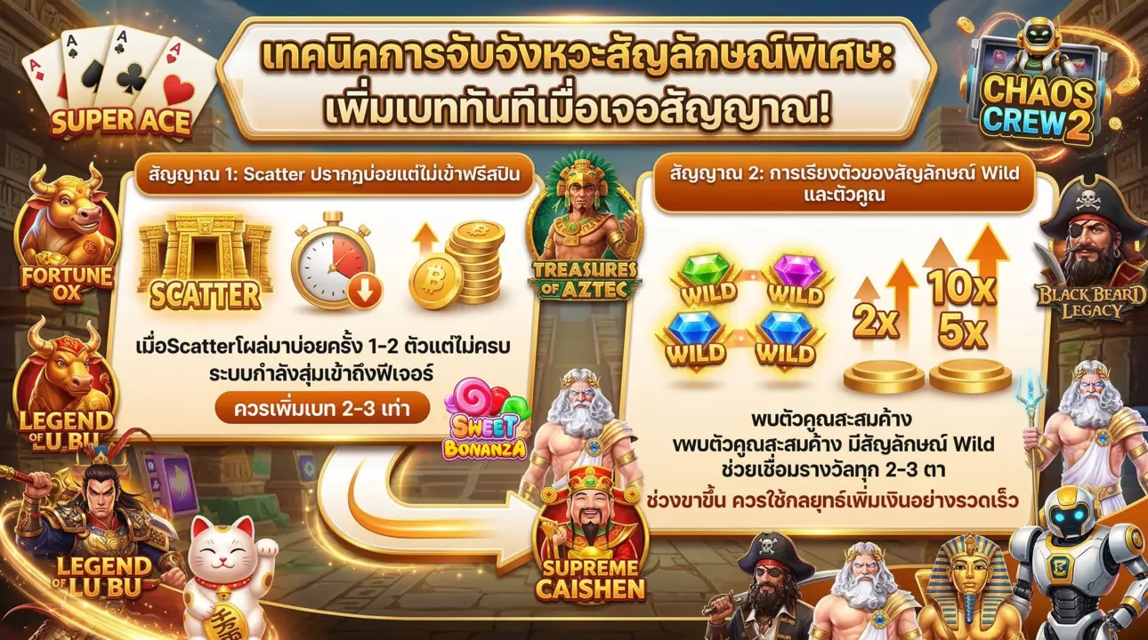 สัญญาณรวย เทคนิคจับจังหวะเพิ่มเบท