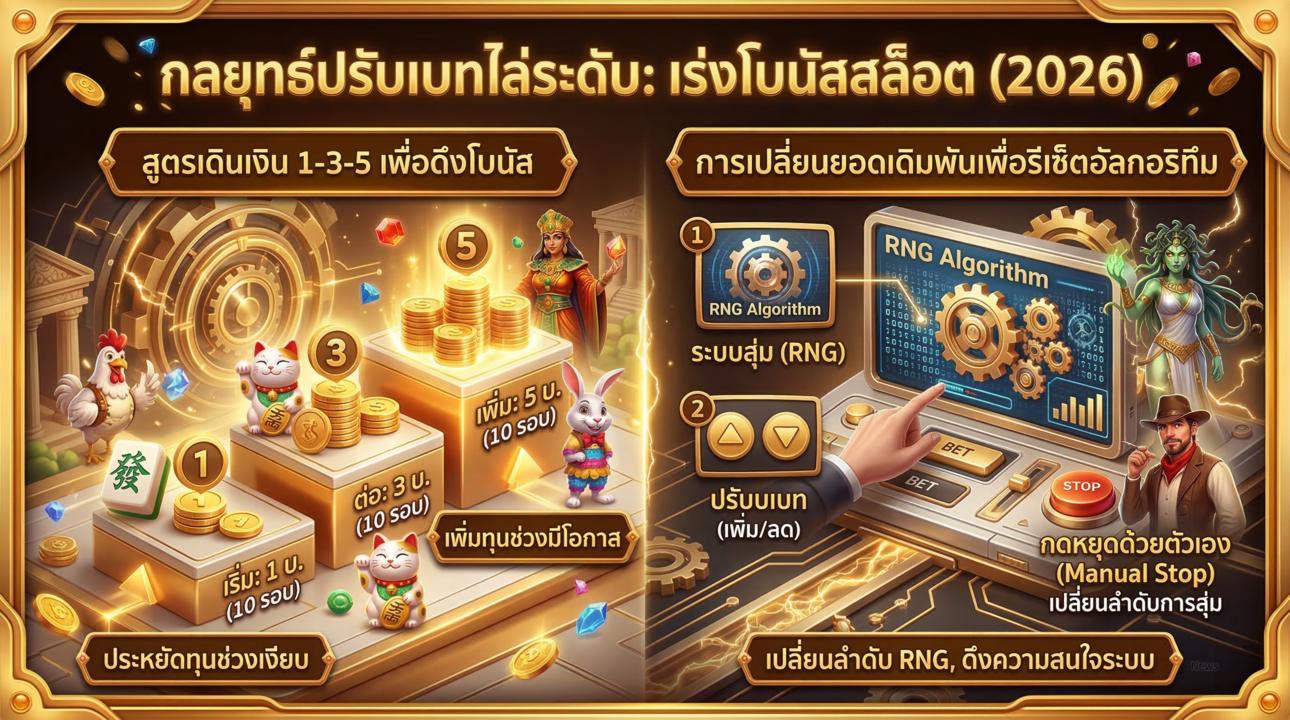 สูตรเดินเงิน ปรับเบทไล่ระดับ พิชิตโบนัสไว