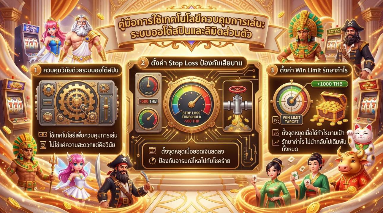 ออโต้สปิน & ลิมิต คุมสล็อตอย่างมืออาชีพ