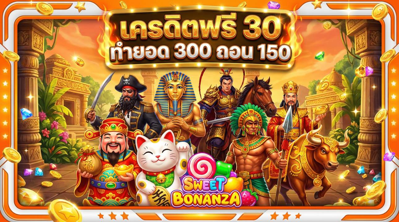 เครดิตฟรี 30 ทำยอด 300 ถอน 150