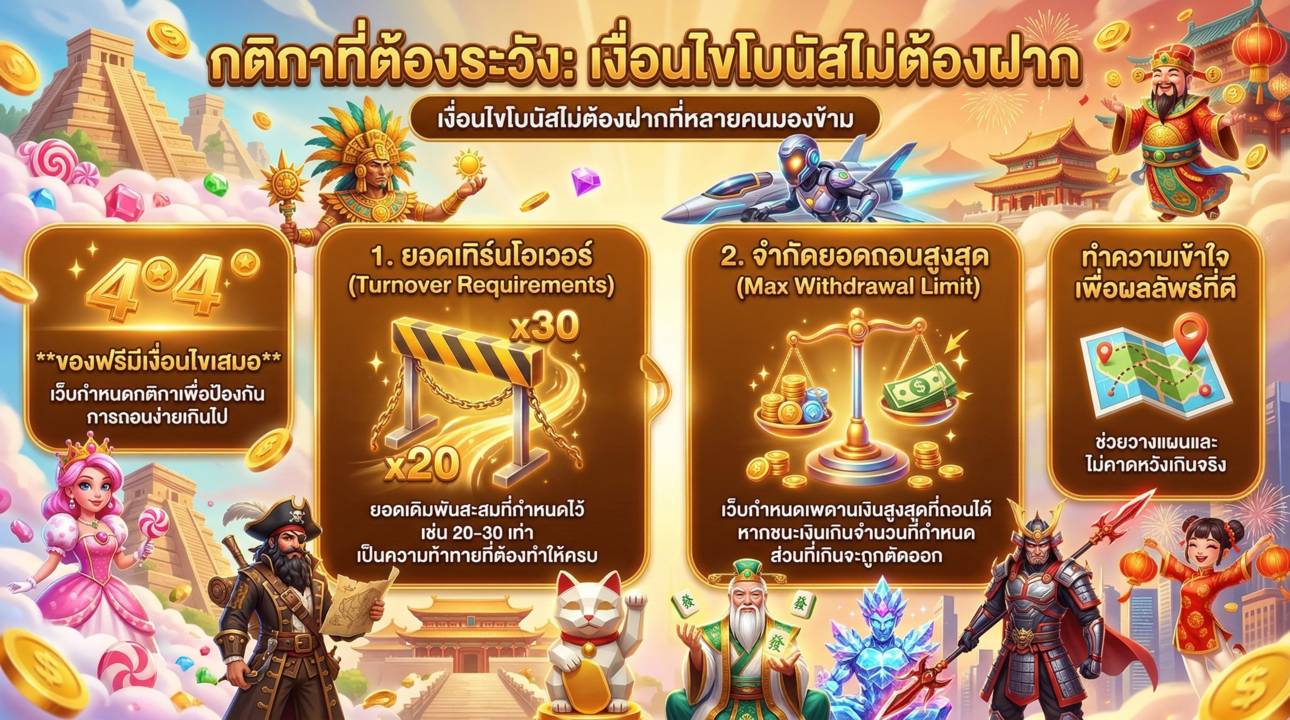 เช็กก่อนถอน! กติกาโบนัสฟรีที่คุณต้องรู้