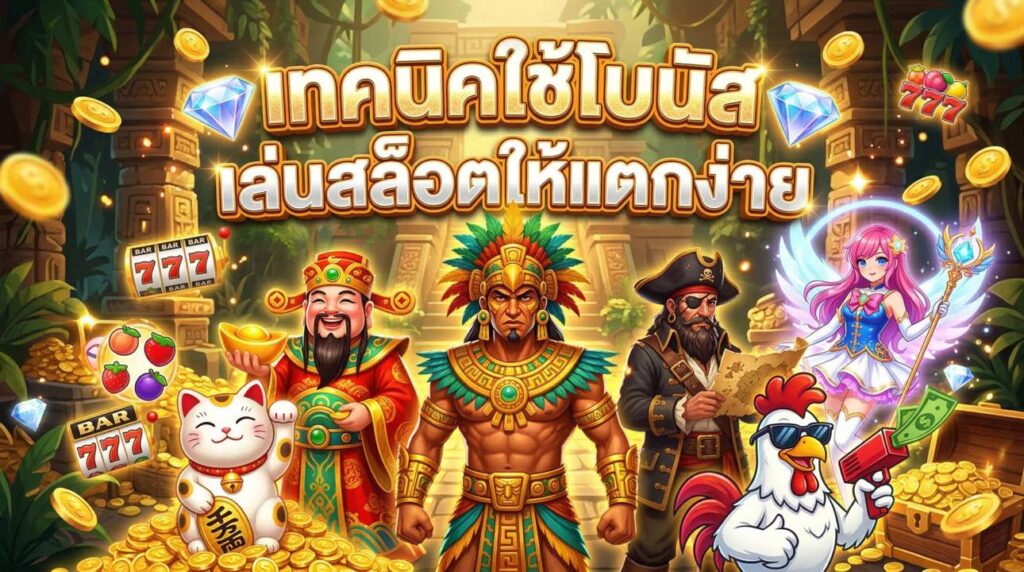 เทคนิคใช้โบนัสเล่นสล็อตให้แตกง่าย